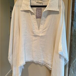 NWT Millibon Off-White V-Neck Collared Women’s Top